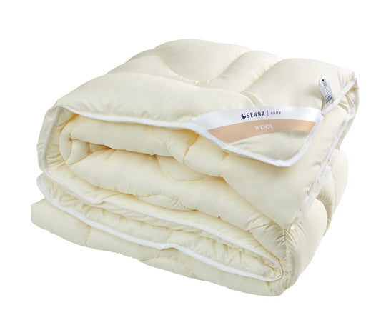 MERINO WOOL Kołdra Inter Widex - kolory biały, róż, krem - Senlovo