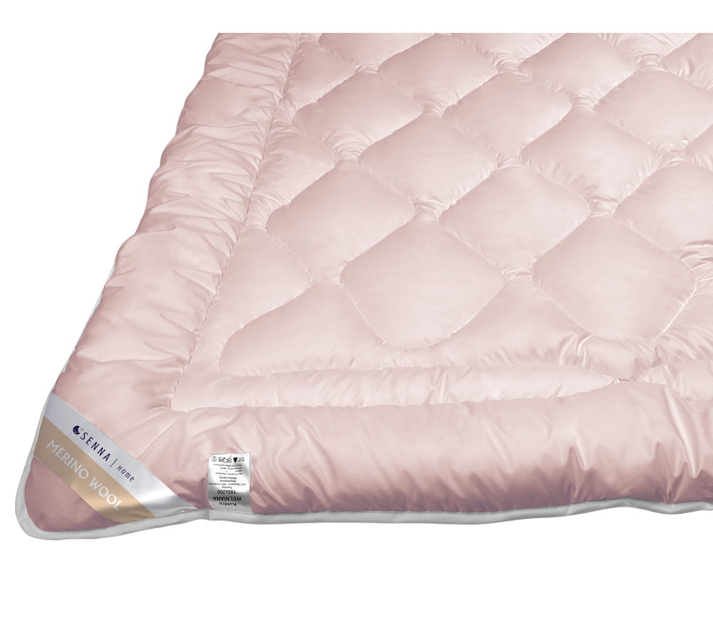 MERINO WOOL Kołdra Inter Widex - kolory biały, róż, krem - Senlovo