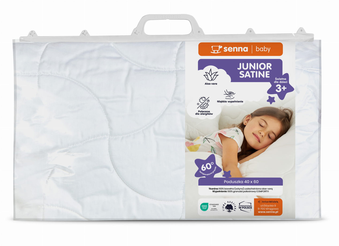 SATINE Poduszka Junior 40x60 Inter Widex - Senlovo